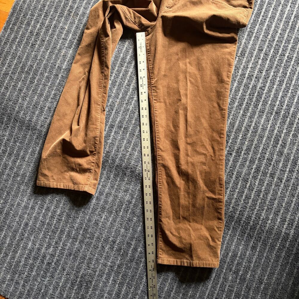 Talbots Straight Leg Stretch Corduroy Pants - Curvy Fit Brown Corduroy Size 12 - Picture 4 of 8